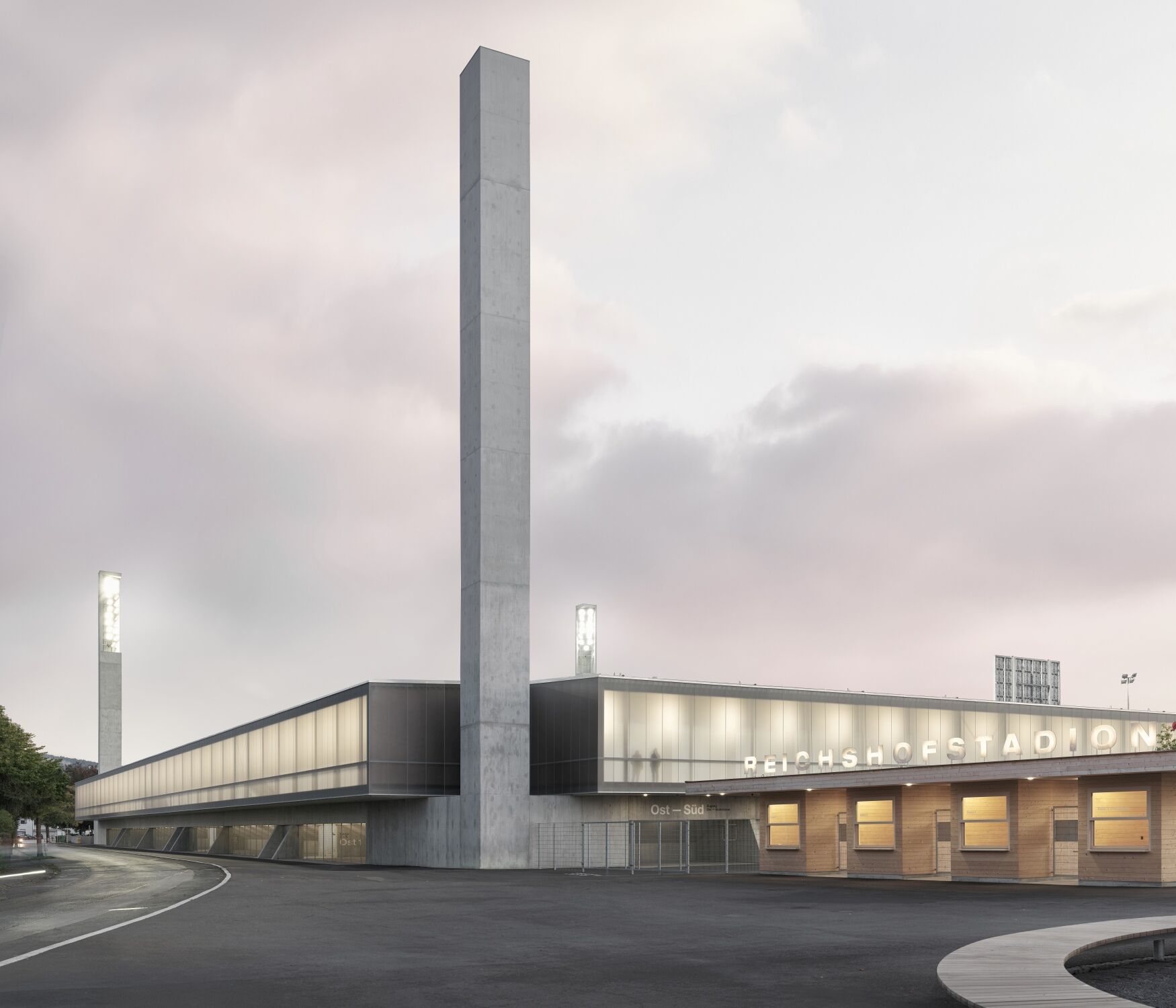 莱茵河谷的社区客厅：卢斯特瑙Reichshof体育场（Reichshof Stadium Lustenau）