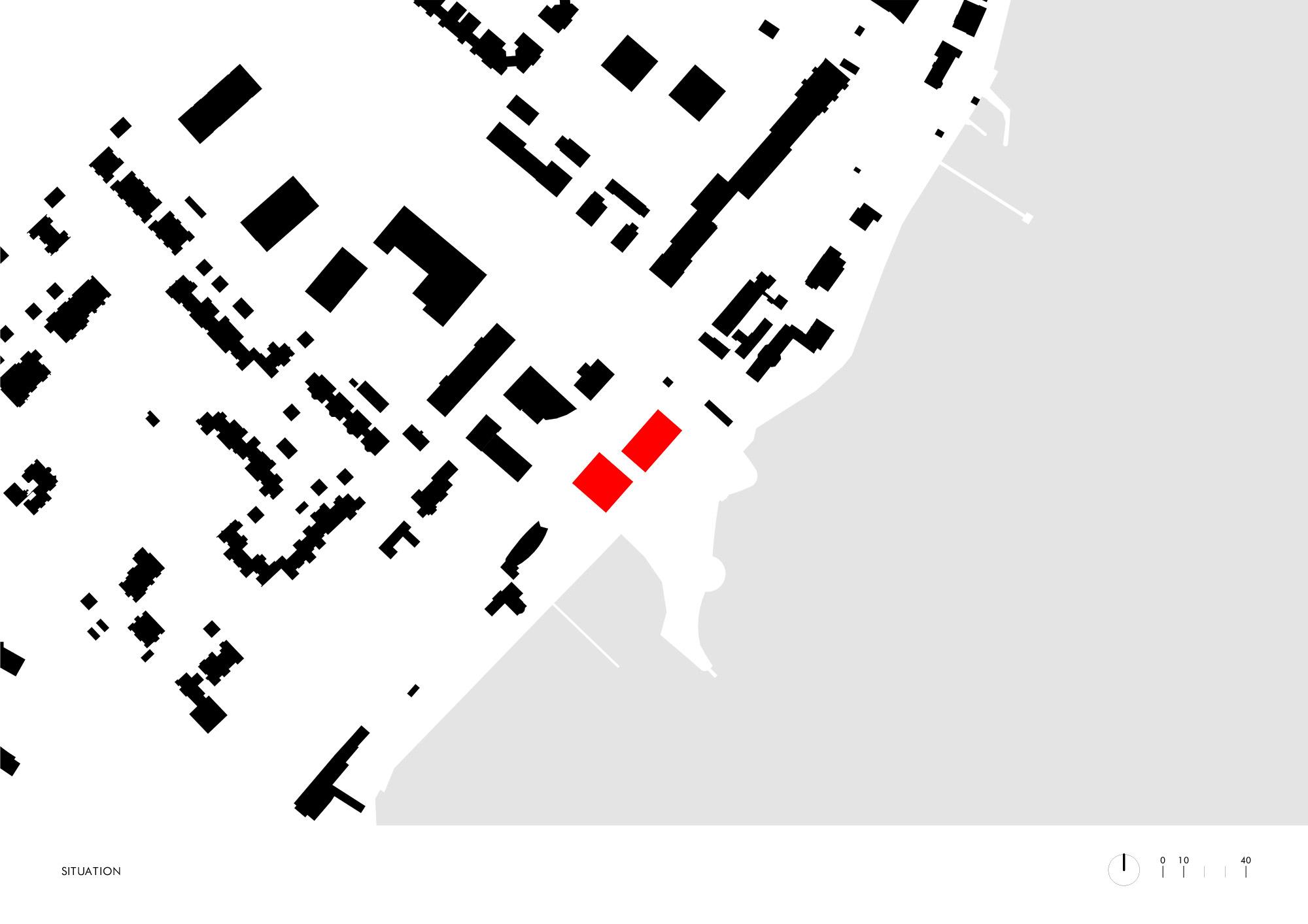 贝尔维尤吉塔纳港市政综合楼与酒店餐厅（Bâtiment communal et auberge-restaurant à Port Gitana, Bellevue）